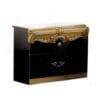 Barocco High-Gloss Black & Gold King Bed Set