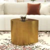 Aurelius Gold Drum Modern End Table Modern