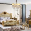 Asalet Baroque Dark Gold King Bedroom Set
