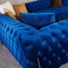Sapphire Luxe Tufted Velvet Blue Sectional