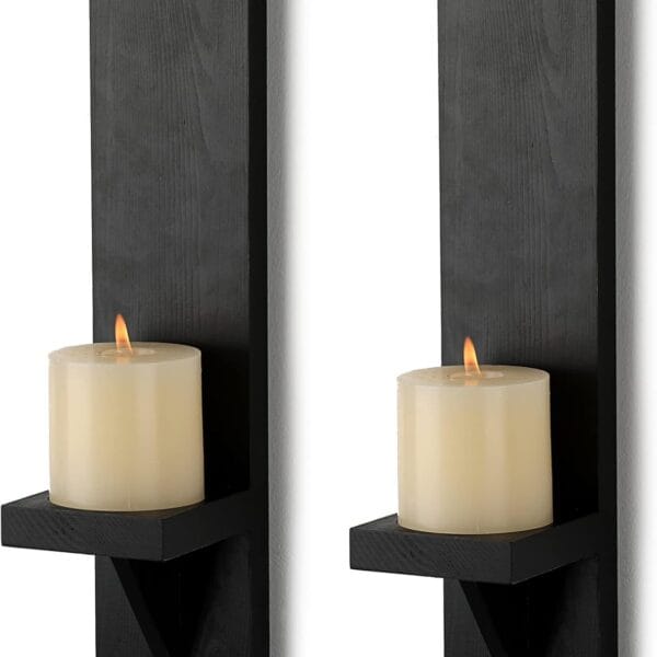 Sleek Pillar Candle Sconces Modern Minimalist Wall Decor