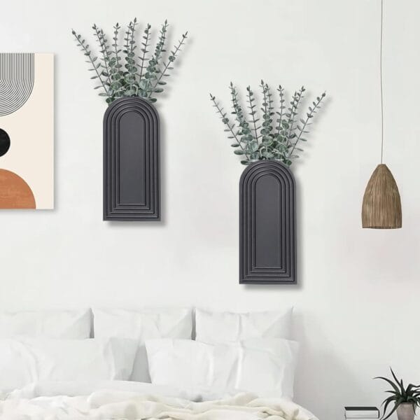Arched Fluted Wall Planter Set