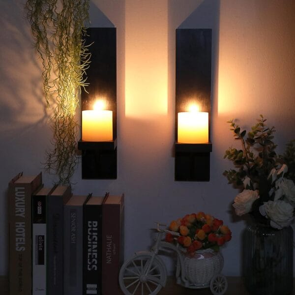 Sleek Pillar Candle Sconces Modern Minimalist Wall Decor