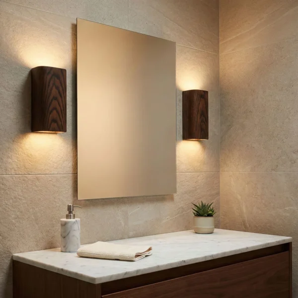 Modern Minimalist Wood Wall Lamp with LED