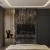 Redefine modern elegance with the Obsidian Slate Contemporary Bedroom Set. Featuring a split-panel plush headboard and architectural marble accents, it creates a moody, sophisticated sanctuary for the ultimate nightly retreat.