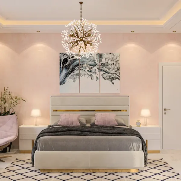 Sienna Rust Luxury Velvet Upholstered Bedroom Set