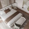 Lara Luxury Gold Black Italian Bedroom Set