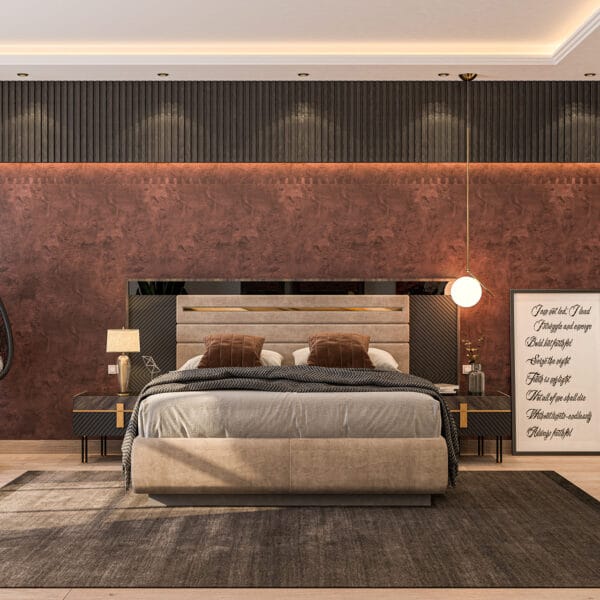 Solara Velvet Ultra Modern Designer Bedroom Set