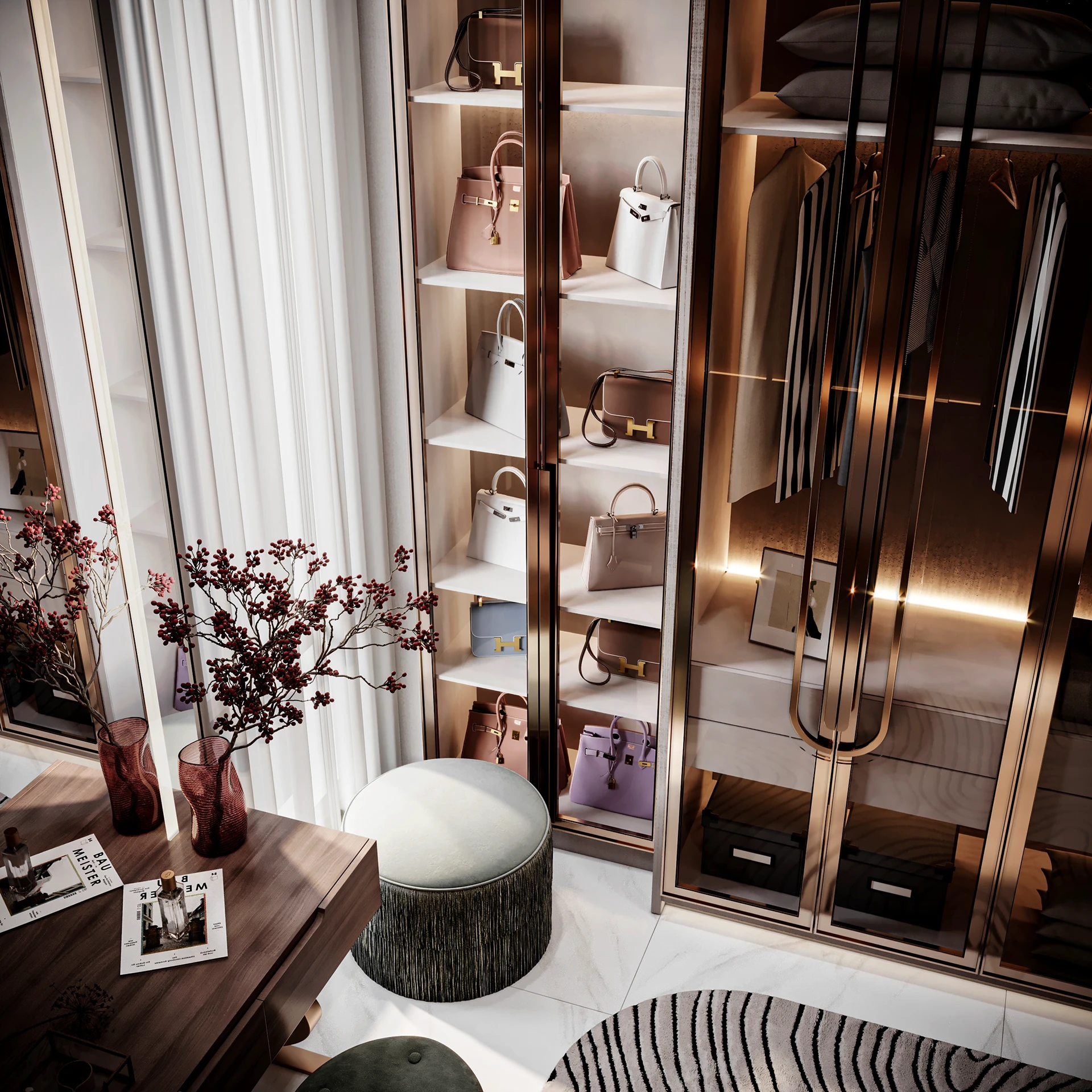Gold Closet Organizer