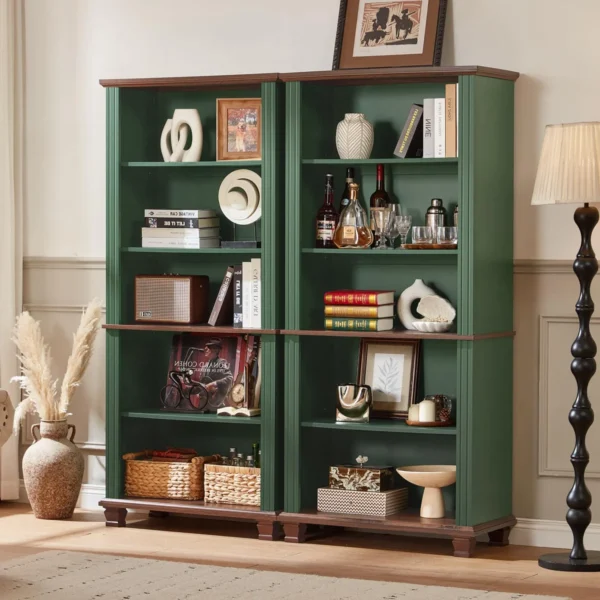 Verde 5-Tier Green Bookshelf