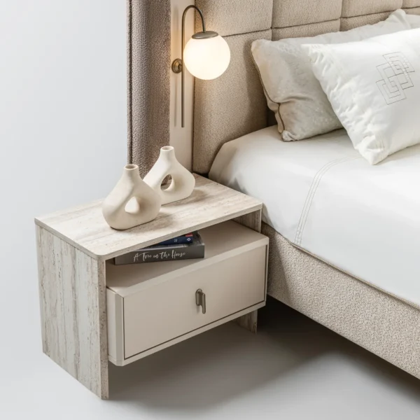 Bern Cream Upholstered Bed