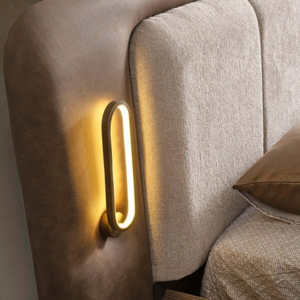 Liva Integrated Light Upholstered Bed