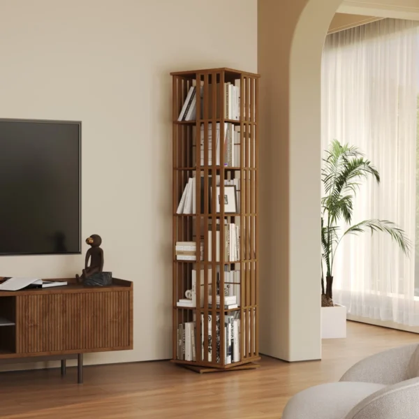 Kubu Rotating Bamboo Bookcase