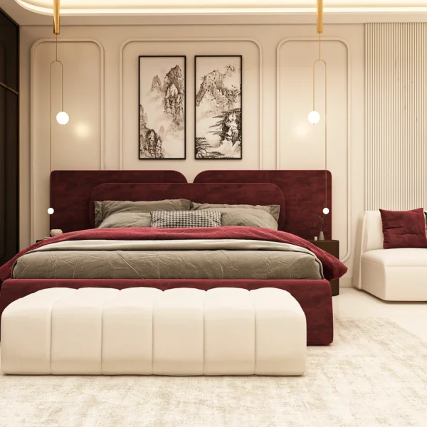 Nova Velvet Upholstered Bed